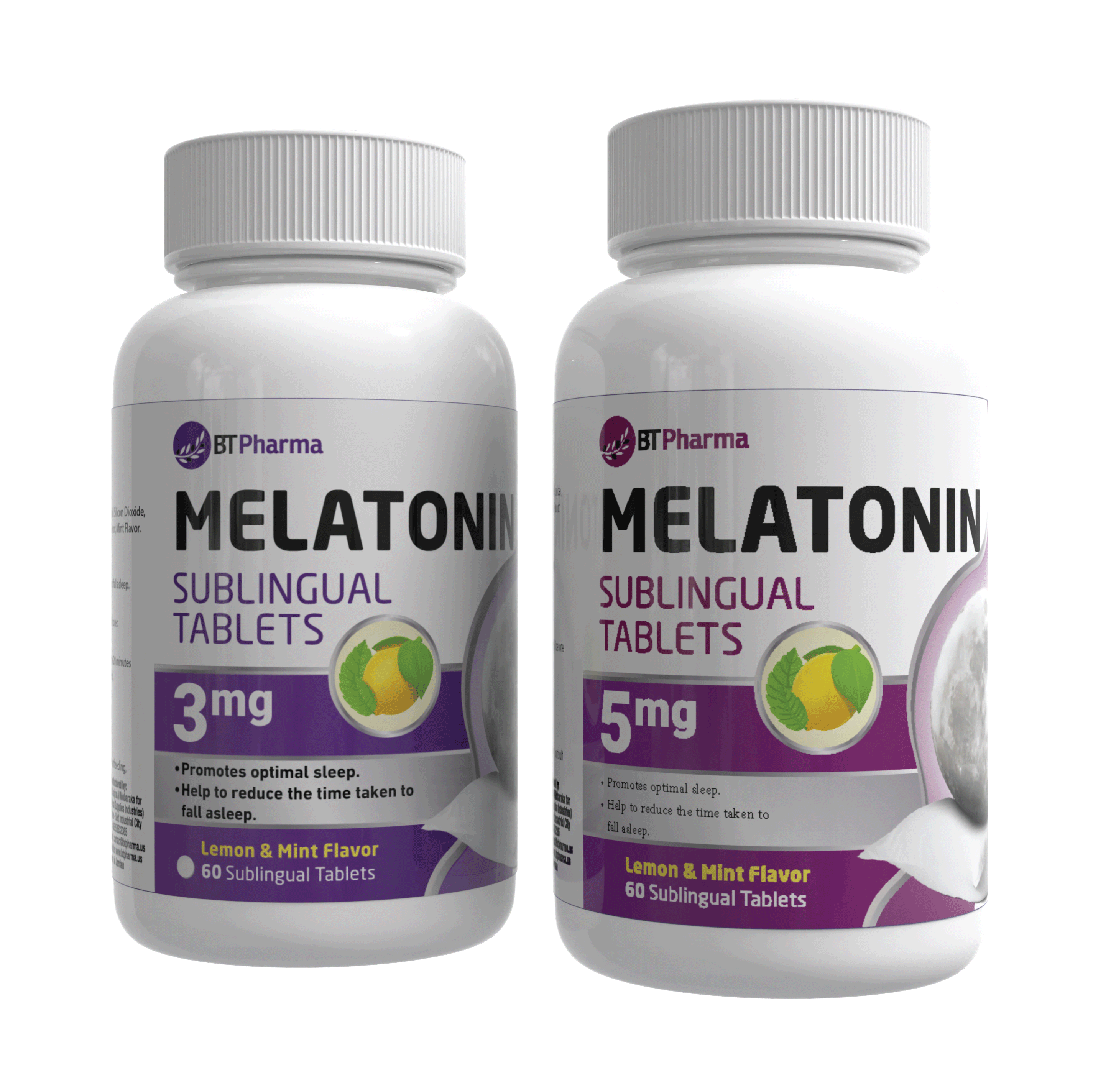 Image showcasing BTPharma Melatonin Sublingual Tablets | Fast Sleep Support