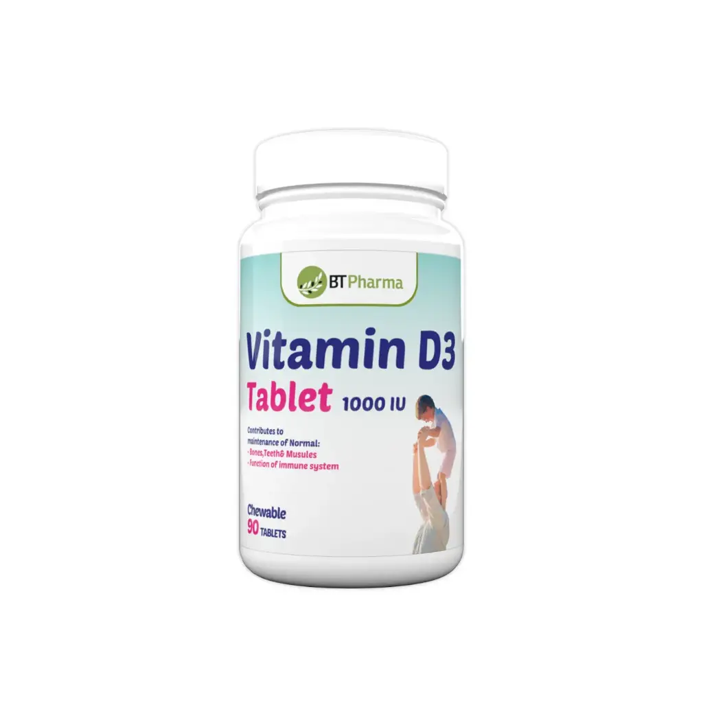 BTPharma Vitamin D3 Tablet 1000IU (90 Tab.)