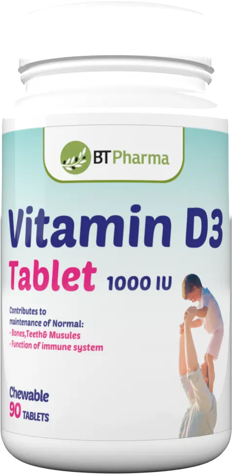 BTPharma Vitamin D3 Tablet 1000IU (90 Tab.)