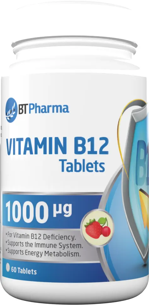 BT Pharma Vitamin B12 Tablet 1000 mcg (60 Tab.)